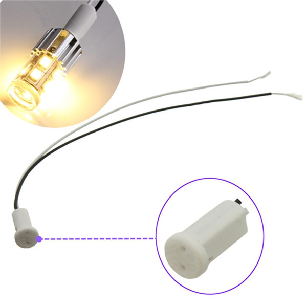 g4 ceramic head led halogen light lamp bulb base socket holder connector 18cm 12v