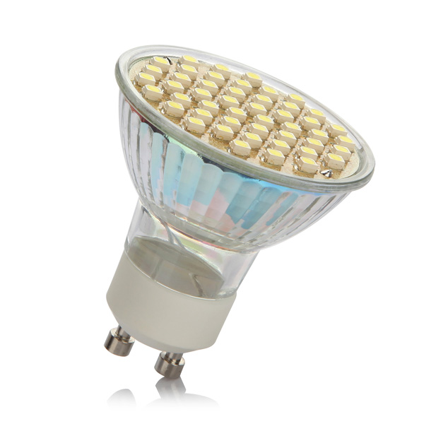 gu10 48 led 3528 smd energy saving spotlight spot lights bulb lamp pure white warm white 200lm 220v