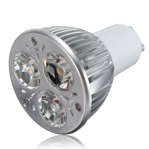 gu10 9w 3 led warm white pure white high power spotlights spot light bulb lamp 85-265v