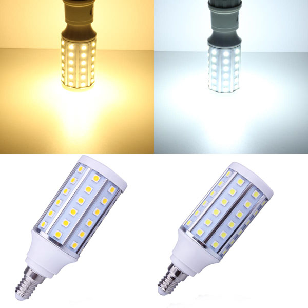 high power e14 10w warm white/white 60 smd 5050 85-265v led corn light bulb