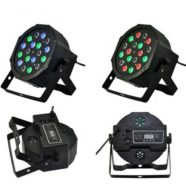 high promation 18w led stage light high power rgb par light with dmx512 master slave led flat dj equipments controller
