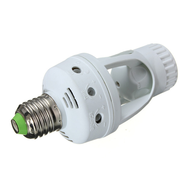 infrared pir motion sensor 360 degree led e27 base lamp bulb switch holder converter adaptor ac 220v