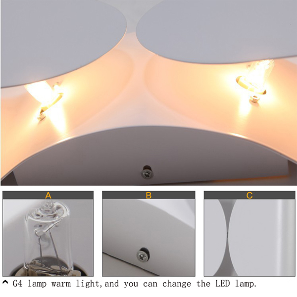 italy design modern fixture white bowknot wall lamp