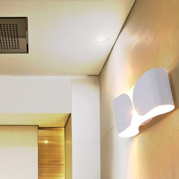 italy design modern fixture white bowknot wall lamp