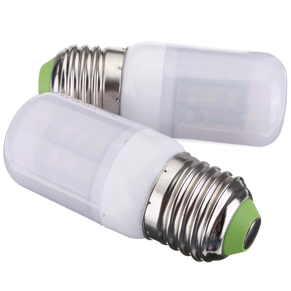 led lamp e27 light 3.5w 27smd 5730 spotlight ac 110v 360 degree corn bulb pure warm white with lampshade