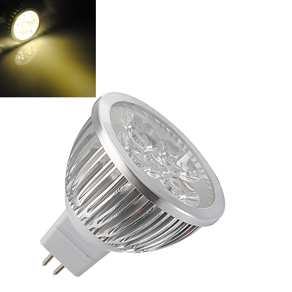mr16 gu5.3 4 led warm white high power spotlight light home lamp bulb 300lm ac/dc12v
