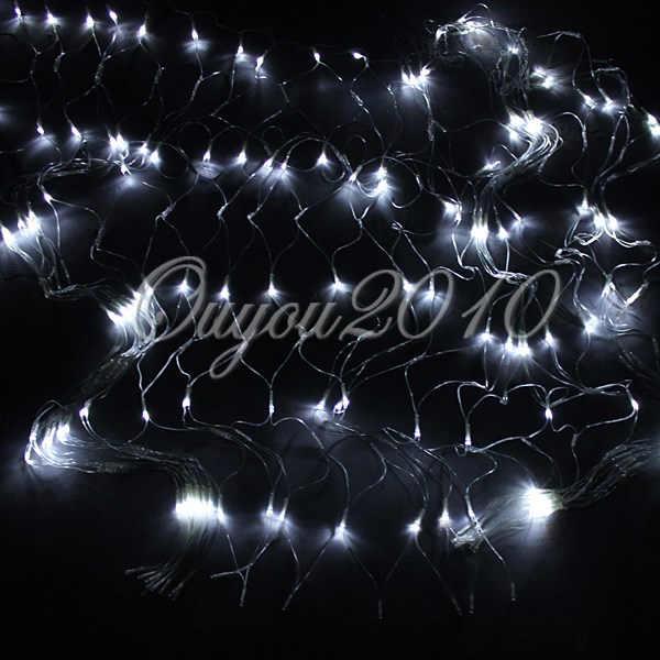 multicolor 1.5m x 1.5m 100 led net string fairy light xmas christmas wedding party holiday outdoor decoration lamp 110v