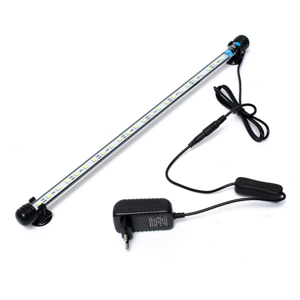 new aquarium fish tank 48cm 21 led 5050 smd bar light clip lamp waterproof underwater submersible decoration lighting blue white