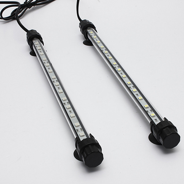 new aquarium fish tank 48cm 21 led 5050 smd bar light clip lamp waterproof underwater submersible decoration lighting blue white
