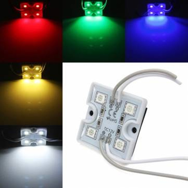 new arrival 1pcs led module ip65 waterproof 1.5w/pcs 4led smd 5050 for dc 120v red/green/blue/warm white/white for billboard