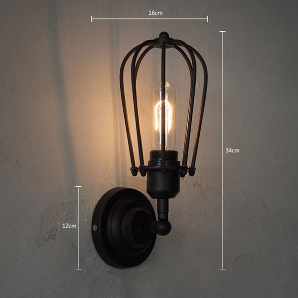 new arrival american retro style vintage industrial edison wall lamp e27 bulb 110-220v ac