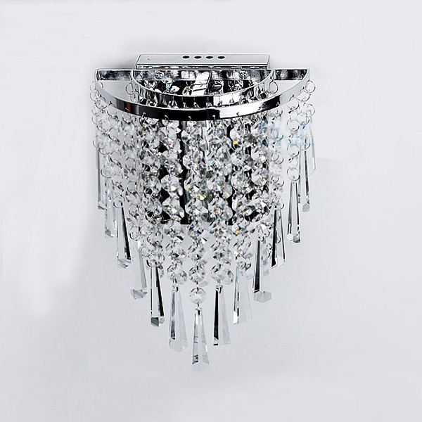 new arrival modern semi circular wall lamp home decoration crystal bulb led lighting fixture 40w ac 220v