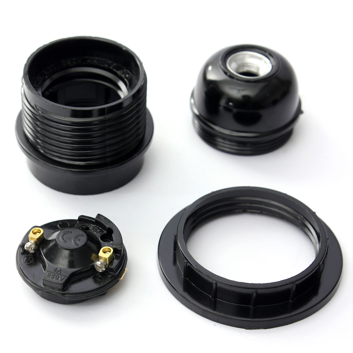 new arrvial black period style edison screw es e27 light bulb lamp holder pendant socket selling