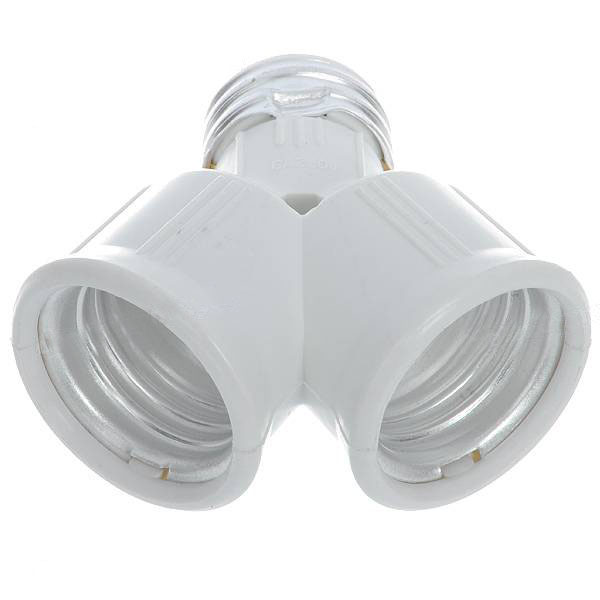 overvalue e27 base led light lamp bulb socket y shape 1 to 2 converter adapter splitter