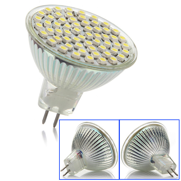 overvalue mr16 60 led 3528 smd pure white energy saving spotlight home spot lights lamp bulb 220v 250lm