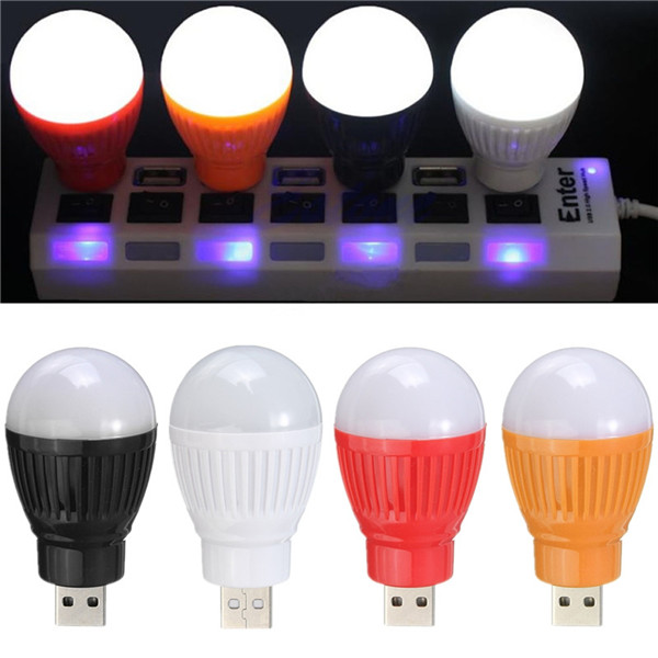 portable mini 5w usb led night light globular round outdoor emergency lamp laptop computer pc desk reading bulb