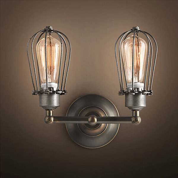 rh type double wire cages retro wall lamp edison light bulb fixture cage rh type double wire cages retro wall lamp edison light bulb fixture cage