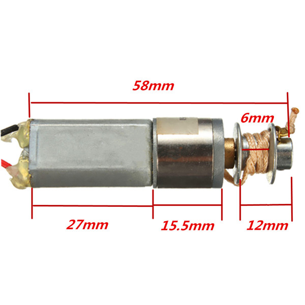 1pc belt reel motor full metal gear motor pull wheel dc12v multiple diy 60rpm model toy car diy suitable for production
