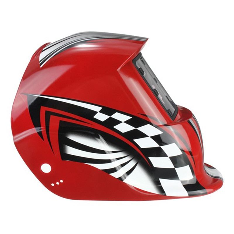 2015 new arrival high standard red solar powered auto darkening welding/grinding helmet mask