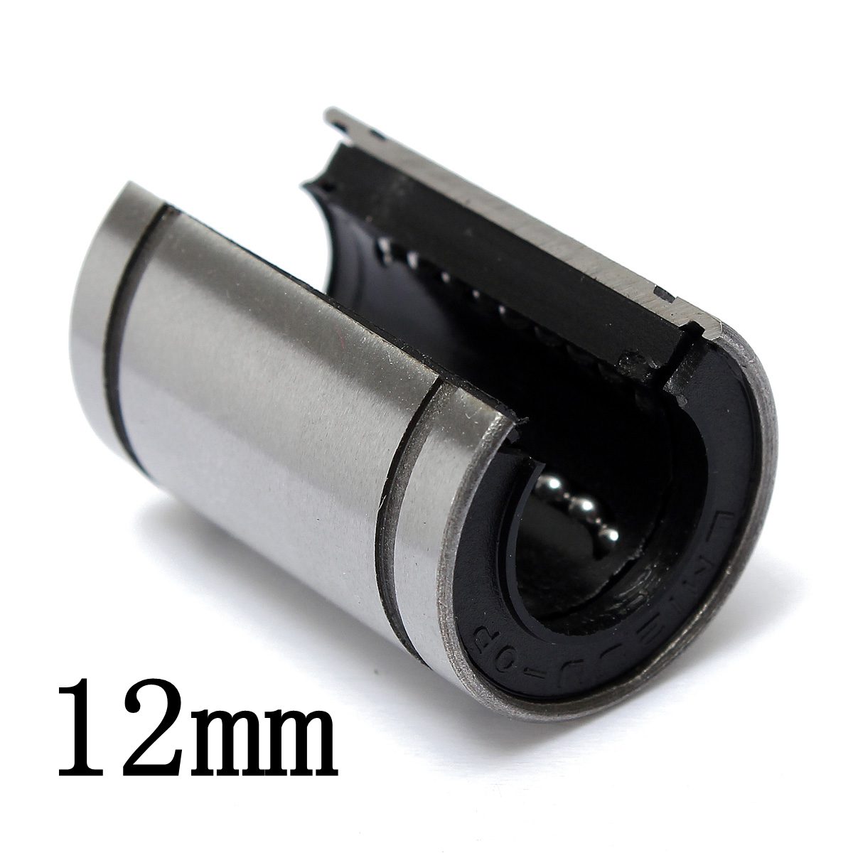 brand new 1pcs 12mm shaft round open type linear ball bearing steel silver excellent quality brand new 1pcs 12mm shaft round open type linear ball bearing steel silver excellent quality