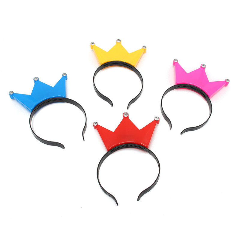 1pc flashing blinking led tiara light-up crown headband polka dot blinking for birthday party christmas