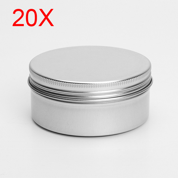 20pcs/lot 150ml empty aluminum jar with screw lid aluminum container for cream ointment hand cream storage