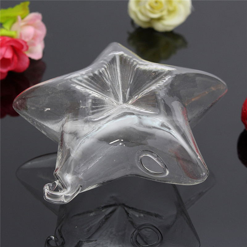 brand new modern simple design clear star hanging glass flowers plant vase hydroponic container pot home decor convenient