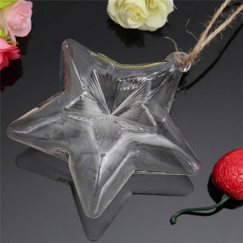 brand new modern simple design clear star hanging glass flowers plant vase hydroponic container pot home decor convenient