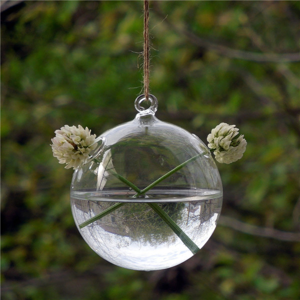modern simple and stylish design ball hanging glass flower plant vase hydroponic container pot home decor 2 holes modern simple and stylish design ball hanging glass flower plant vase hydroponic container pot home decor 2 holes