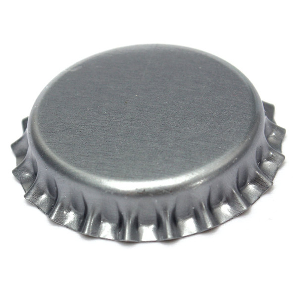 new 100 flat flattened linerless 1" silver chrome tone bottle caps crowns no liners hairbows necklace decoration for diy craft