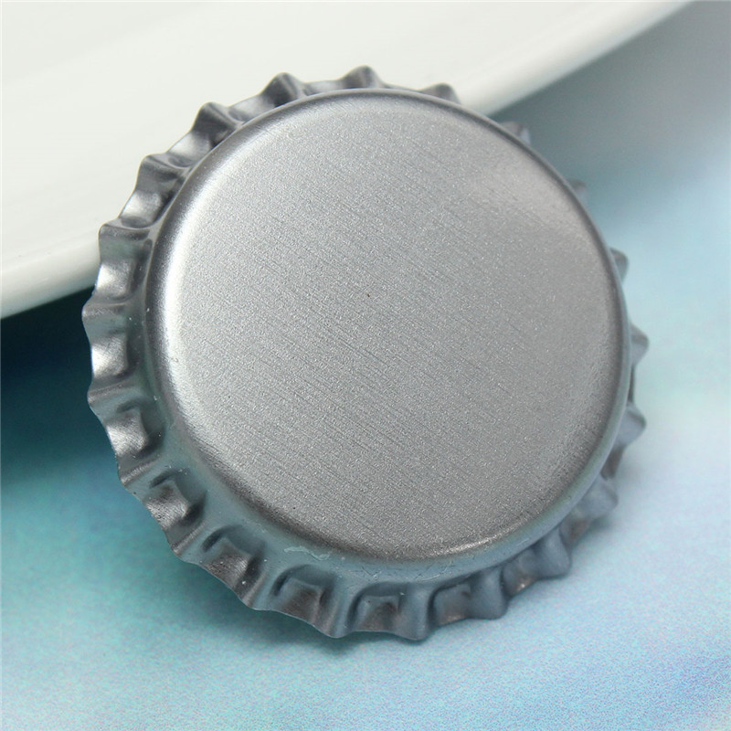 new 100 flat flattened linerless 1" silver chrome tone bottle caps crowns no liners hairbows necklace decoration for diy craft