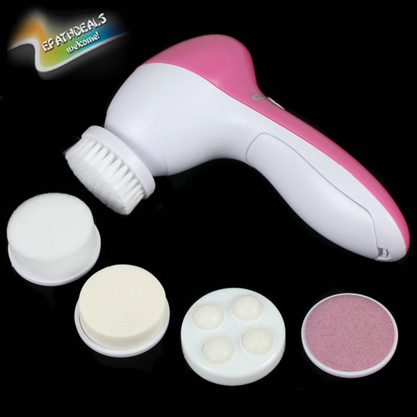 mini 5 in 1 electric face wash machine brush facial pore cleaner wash face cleanser for health beauty massager