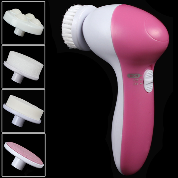 mini 5 in 1 electric face wash machine brush facial pore cleaner wash face cleanser for health beauty massager
