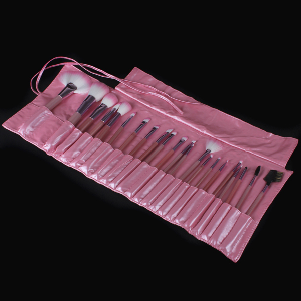 professional 22pcs metal cosmetic brush set facial makeup tools eyebrow eyeshadow foundation concealer lip brushes set with bag