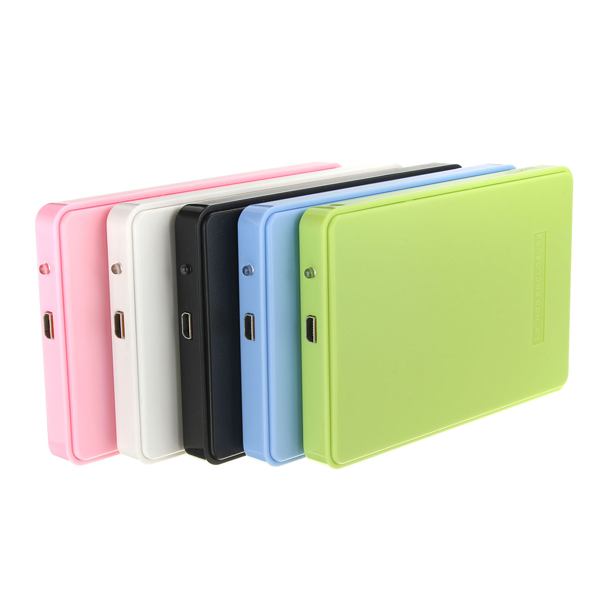 modern simple slim and portable usb 3.0 enclosure external hard case for sata 2.5 hard disk drives hdd desktop laptop colorful