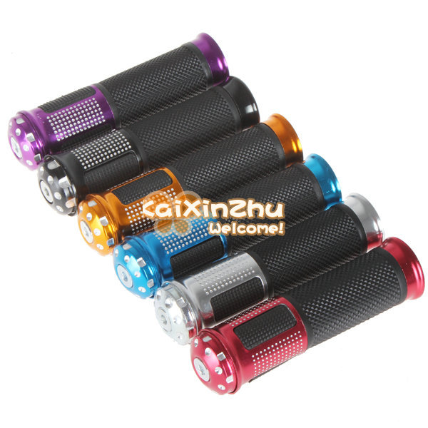 universal rubber porous carved motorcycle handlebar grips motorbike handle hand bar ends for modifying - 6 optional colors