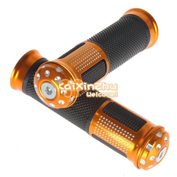 universal rubber porous carved motorcycle handlebar grips motorbike handle hand bar ends for modifying - 6 optional colors