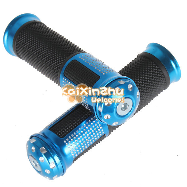 universal rubber porous carved motorcycle handlebar grips motorbike handle hand bar ends for modifying - 6 optional colors