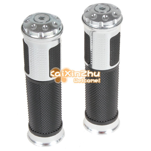 universal rubber porous carved motorcycle handlebar grips motorbike handle hand bar ends for modifying - 6 optional colors