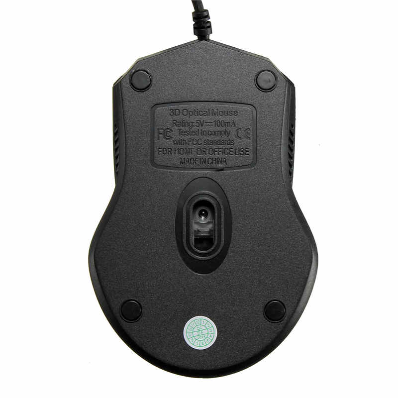 1pc usb wired office mouse scroll wheel 4 button 1000dpi for computer desktop pc (random color)
