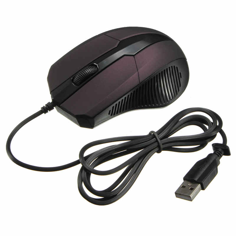 1pc usb wired office mouse scroll wheel 4 button 1000dpi for computer desktop pc (random color)