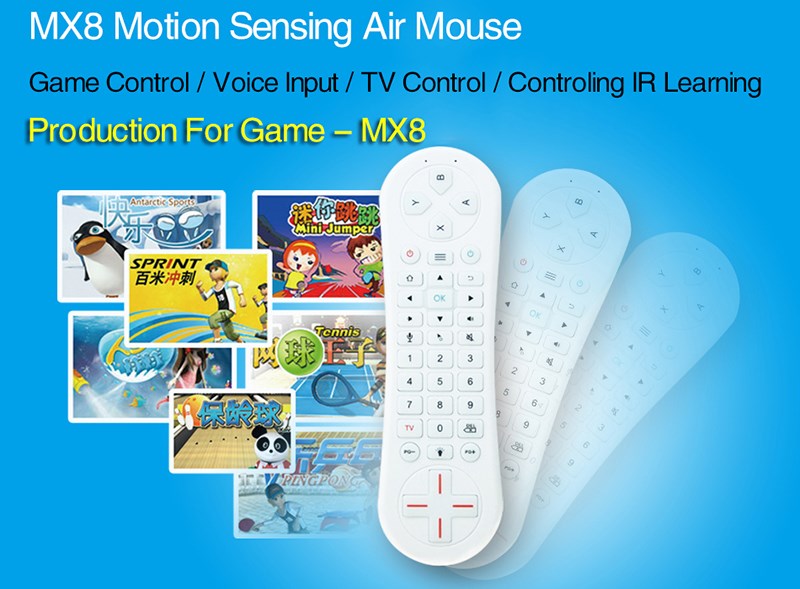 2.4ghz wireless mini rechargeable keyboard mx8-m keyboard with ir learning mode air mouse remote contro l keyboard for pc tv