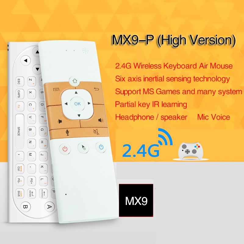 2.4ghz wireless mini rechargeable keyboard mx9-p two way voice version with ir learning mode air mouse remote control for pc tv 2.4ghz wireless mini rechargeable keyboard mx9-p two way voice version with ir learning mode air mouse remote control for pc tv