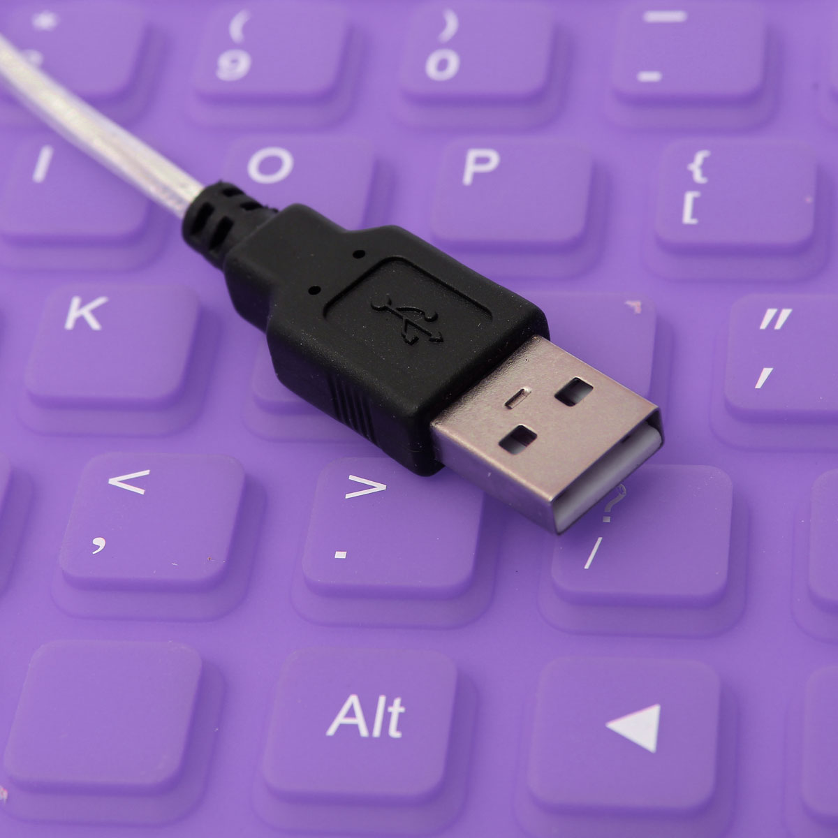 2015 new arrival 108keys purple usb wired russian letter silicon keyboard russian layout desktop notebook