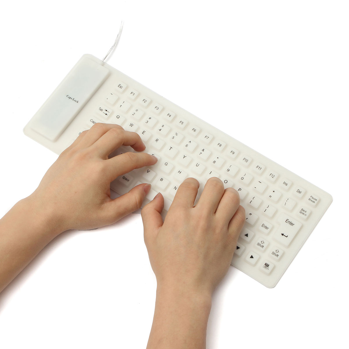 2015 new arrival 108keys white usb wired russian letter silicon keyboard russian layout desktop notebook
