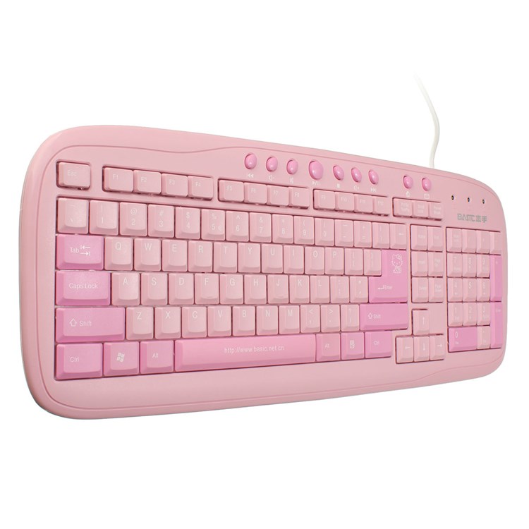 basic k802+m318 cute for pink multimedia keyboard and mouse combos waterproof keyboard fashion mice ultrathin keys for pc laptop
