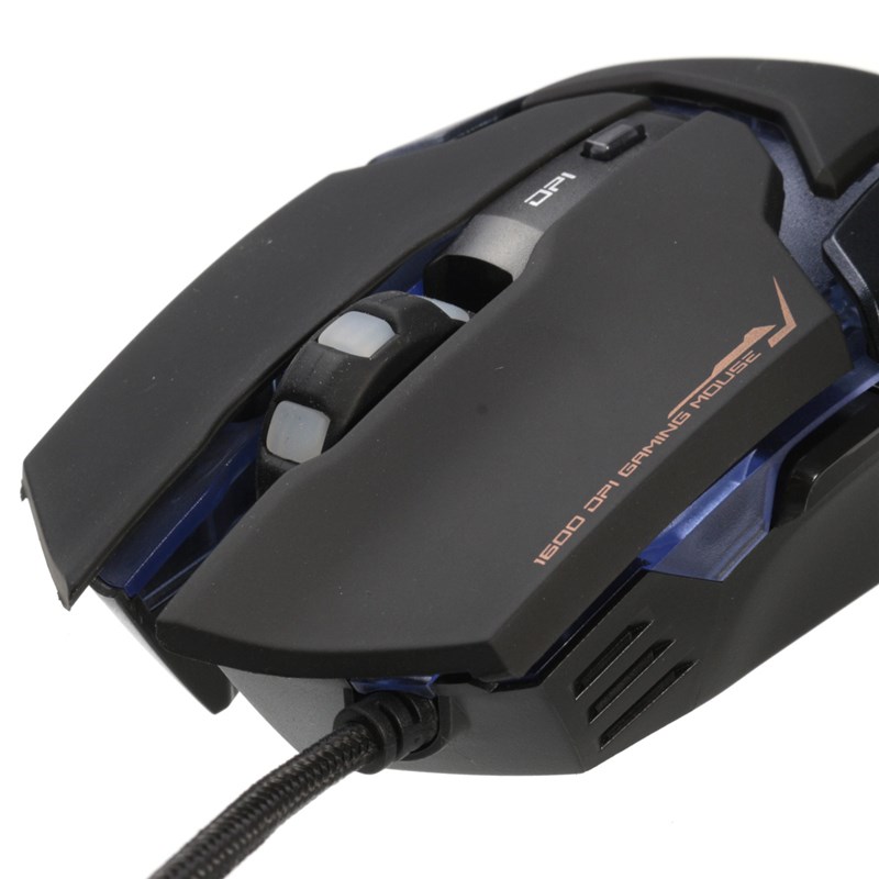 basic kodo leopard m-770gt black game ergonomic design 120 inches/s breathing light 3 speed dpi mouse comfotable mice for pc etc