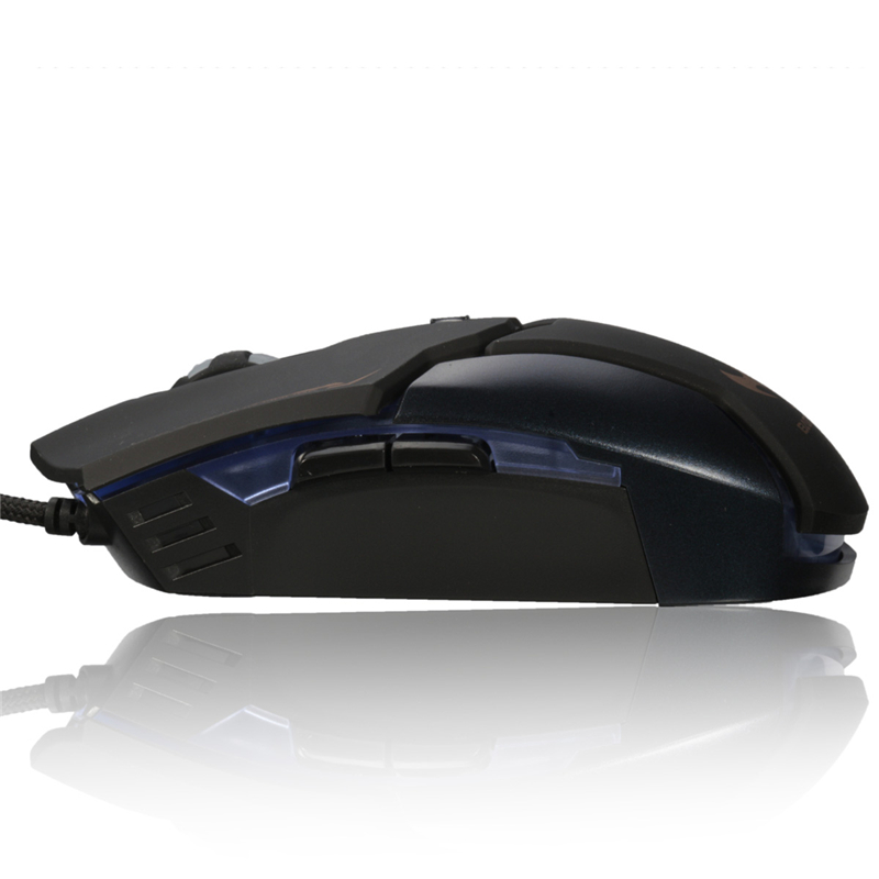 basic kodo leopard m-770gt black game ergonomic design 120 inches/s breathing light 3 speed dpi mouse comfotable mice for pc etc
