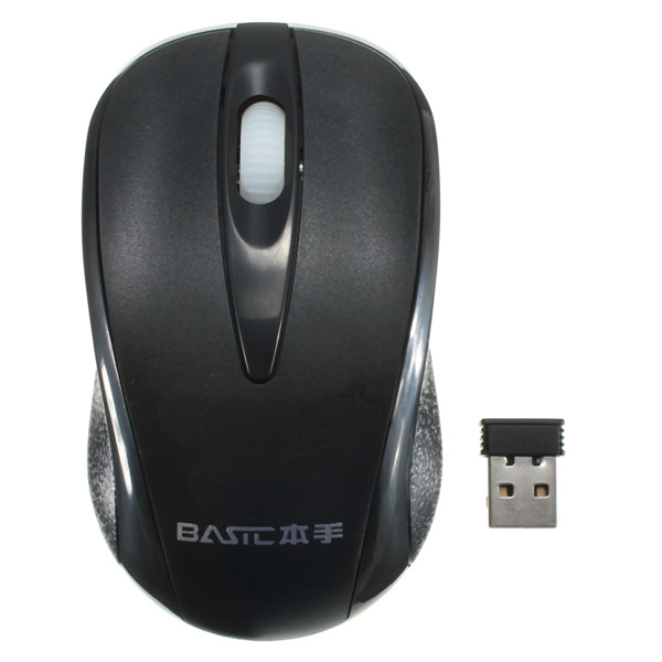 basic m-2188 black 2.4ghz 10m 1600 cpi distance wireless smart mouse pc laptop optical mouse 30inch/s max rate intellgent mice