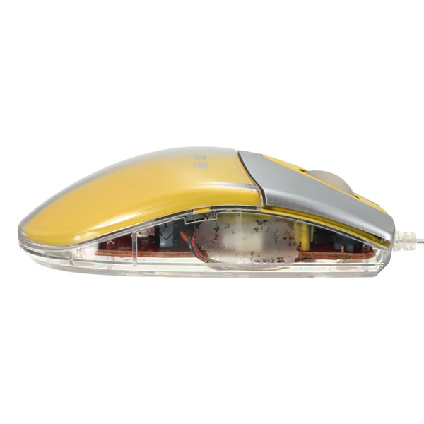basic m-328n ergonomic design colorful led light mini optical portable mouse comfotable abs yellow silver mice for laptop pc